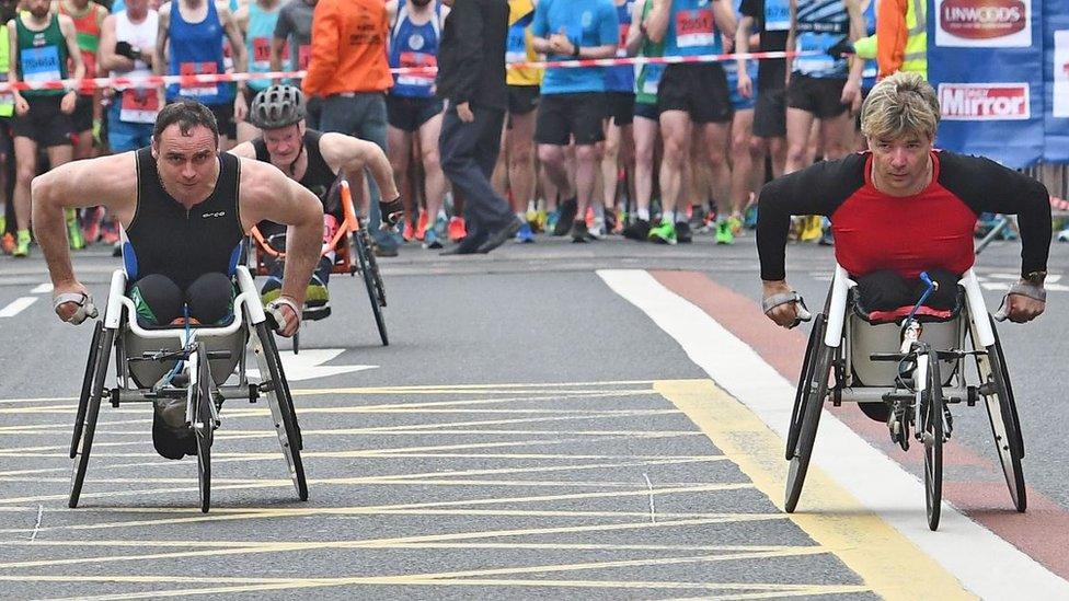 wheelchair competitors taking part