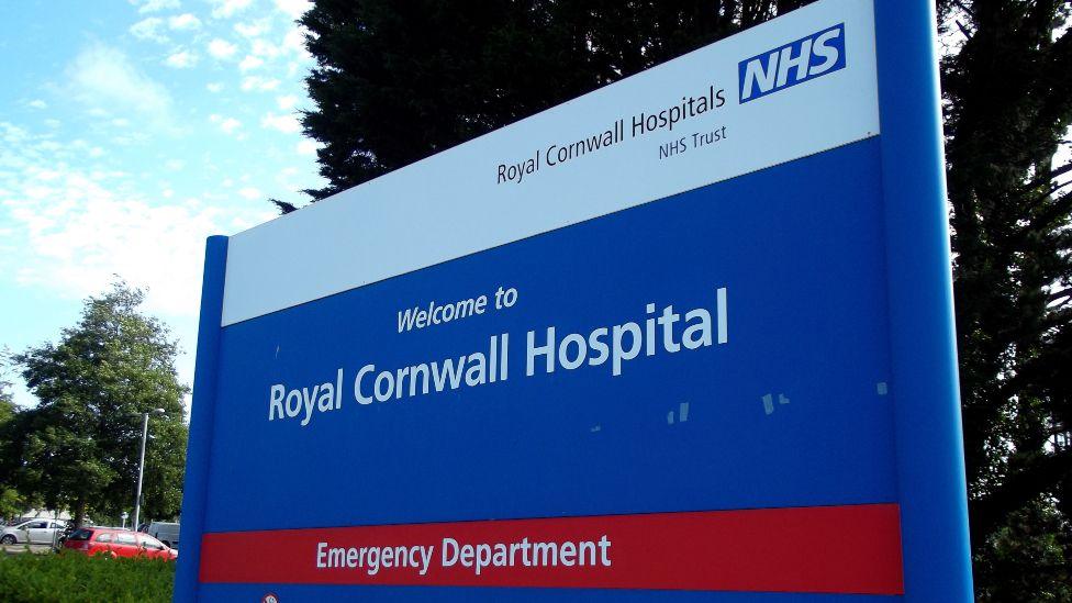 Royal Cornwall Hospital sign