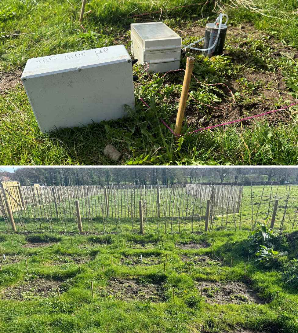 Soil monitoring apparatus at Botanic playing fields