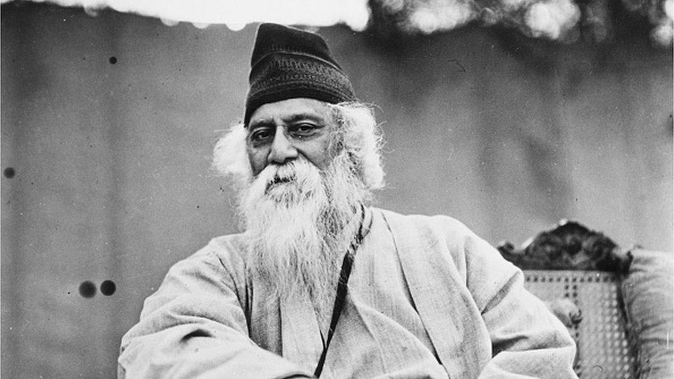 Portrait of Indian author and poet Rabindranath Tagore, circa 1935