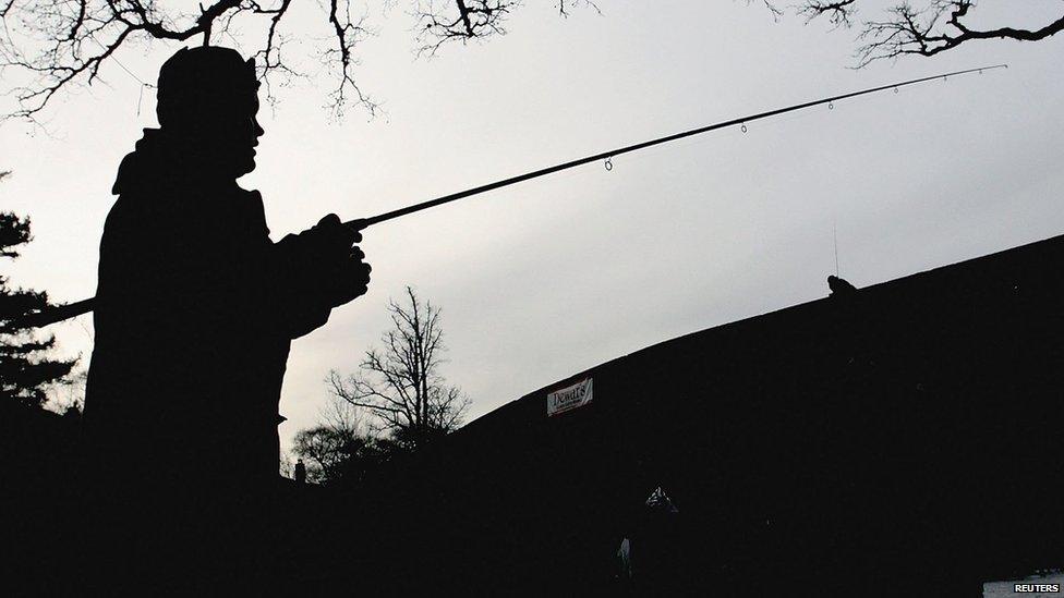 A man fishing