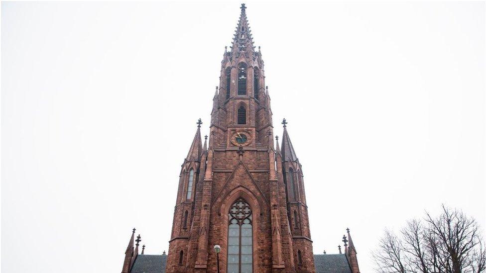 Saint Louis Roman Catholic Church on December 4, 2019, at Edward Street in Buffalo, New York