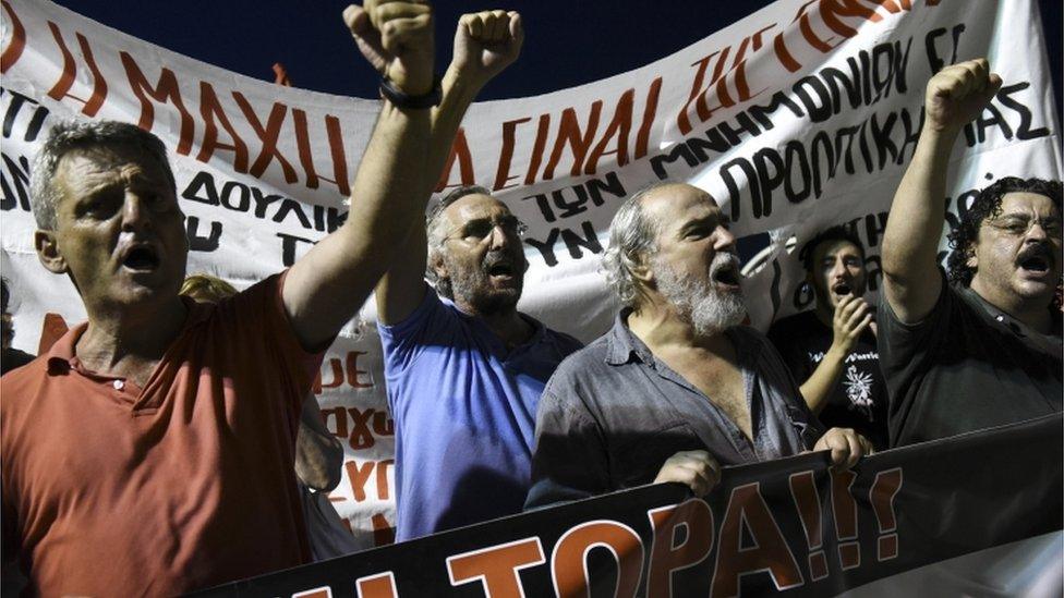 Austerity protest in Greece