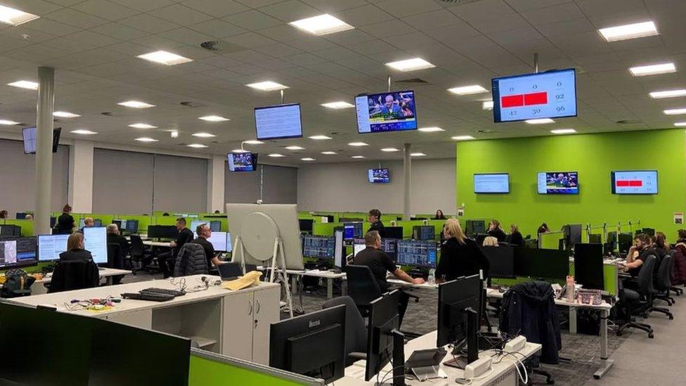 Nottinghamshire Police's control room