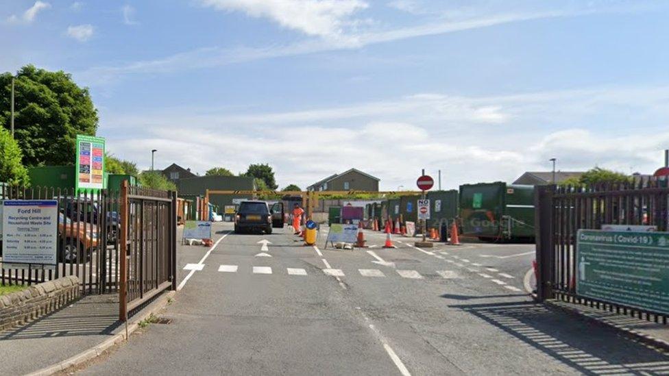 Ford Hill household waste recycling centre in Queensbury