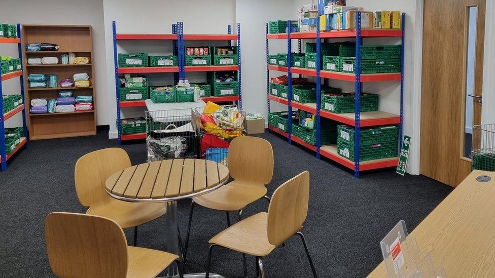 Food bank interior