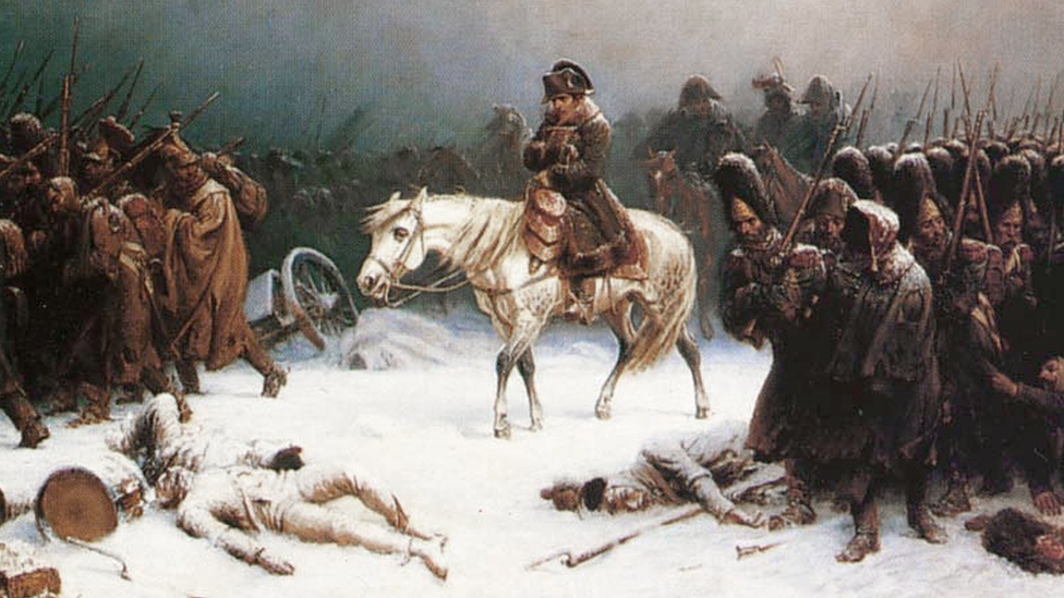 Adolph Northen's painting 'Napoleon's Retreat from Moscow'