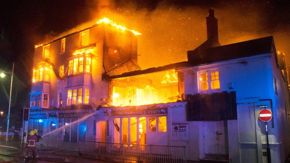 Fire at a building in Bognor Regis