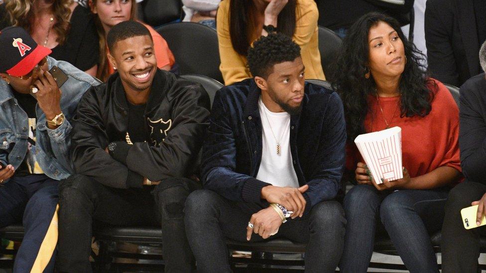 Michael B Jordan and Chadwick Boseman