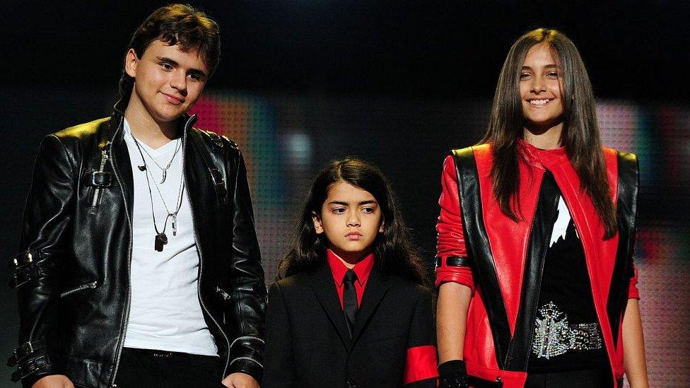 Prince, Blanket and Paris Jackson