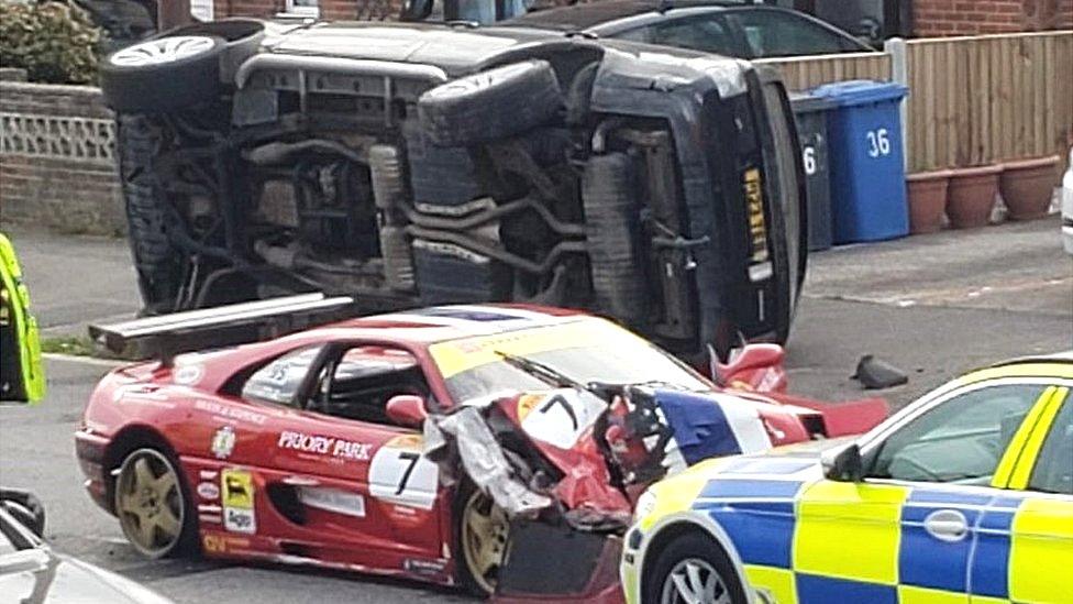 Two-vehicle collision in Lindbergh Road in Ipswich, Suffolk