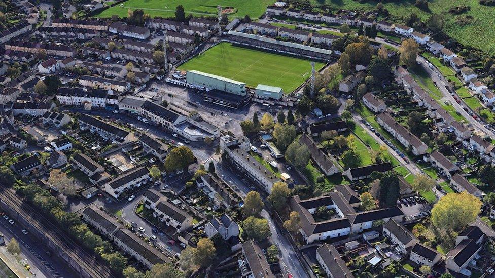 Aerial view of Twerton Park