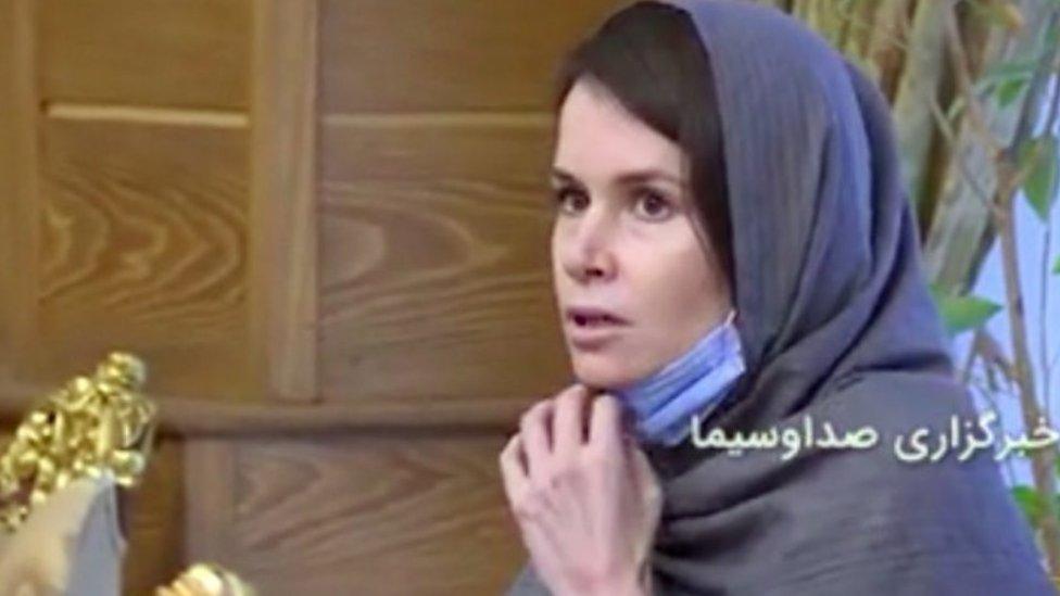 Screengrab from Iranian state television footage showing release of Kylie Moore-Gilbert