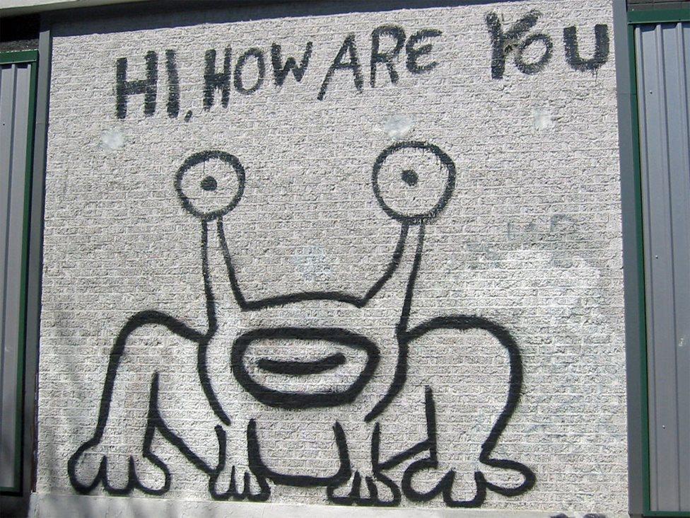 Daniel Johnston's mural in Austin Texas