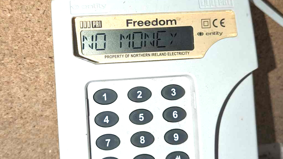 A "no money" message on an electricity keypad