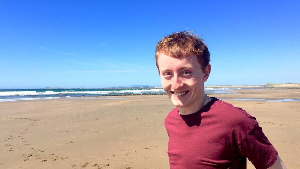 Robert Gaynor on a beach in Strandhill, Co. Sligo in Ireland on 2 July 2018