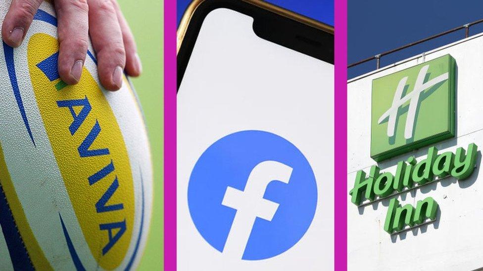 Aviva Facebook and Holiday Inn brands