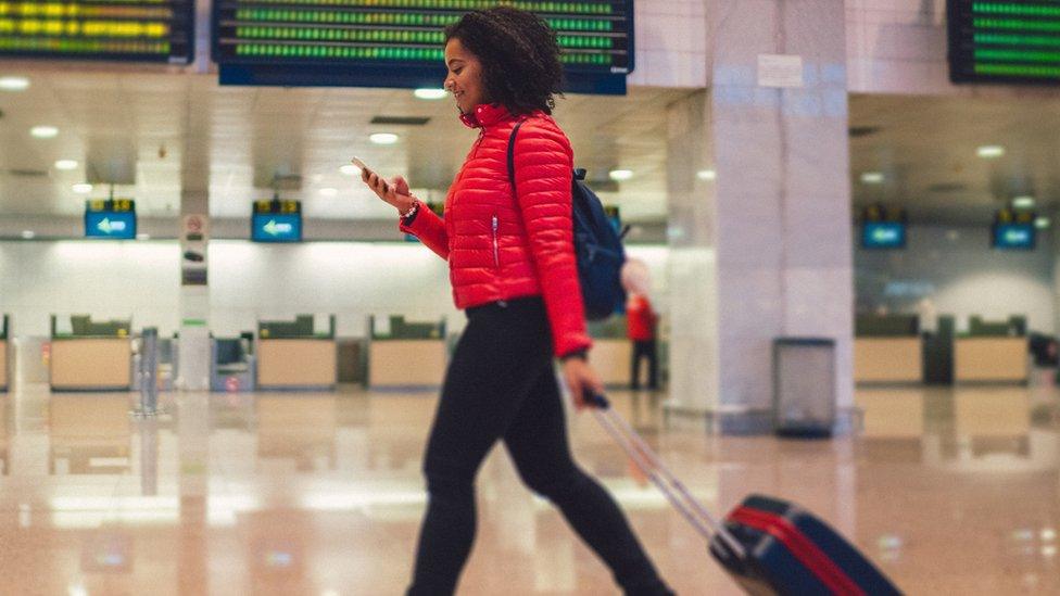 Woman in airport