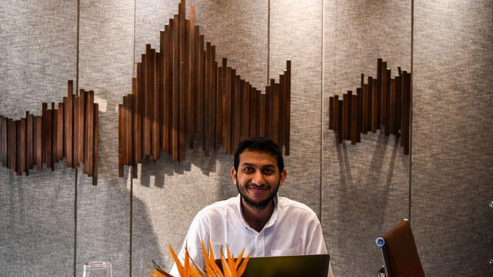 This photo taken on November 20, 2018 shows Indian entrepreneur and founder of Oyo Rooms Ritesh Agarwal posing for a photo in New Delhi.