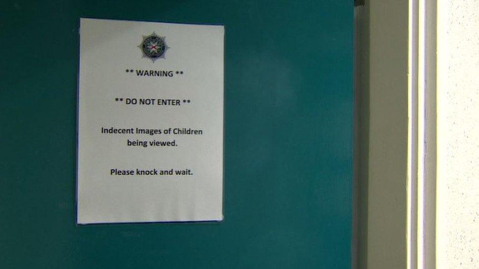 sign outside psni room