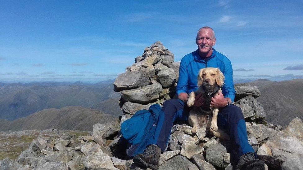 George Creighton and Glen, the cocker spaniel