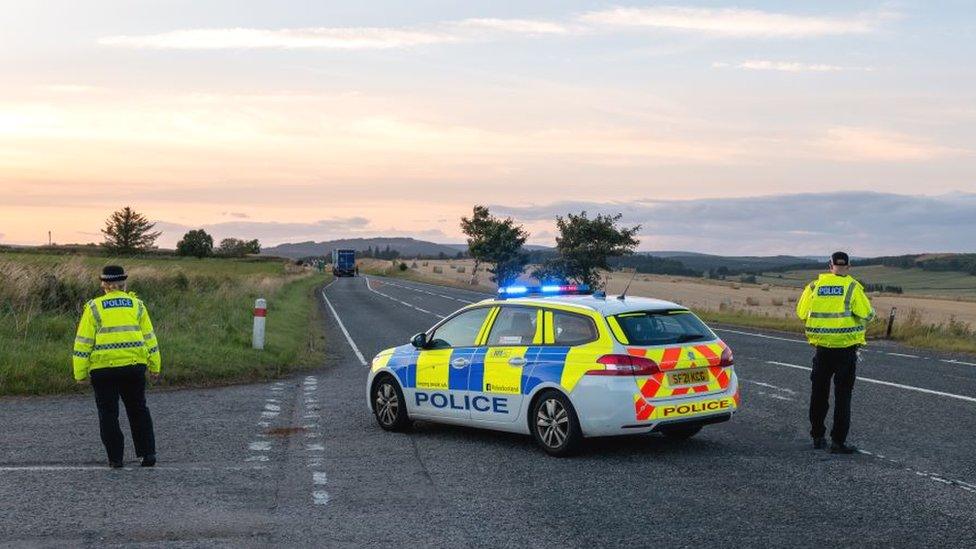 A96 crash scene