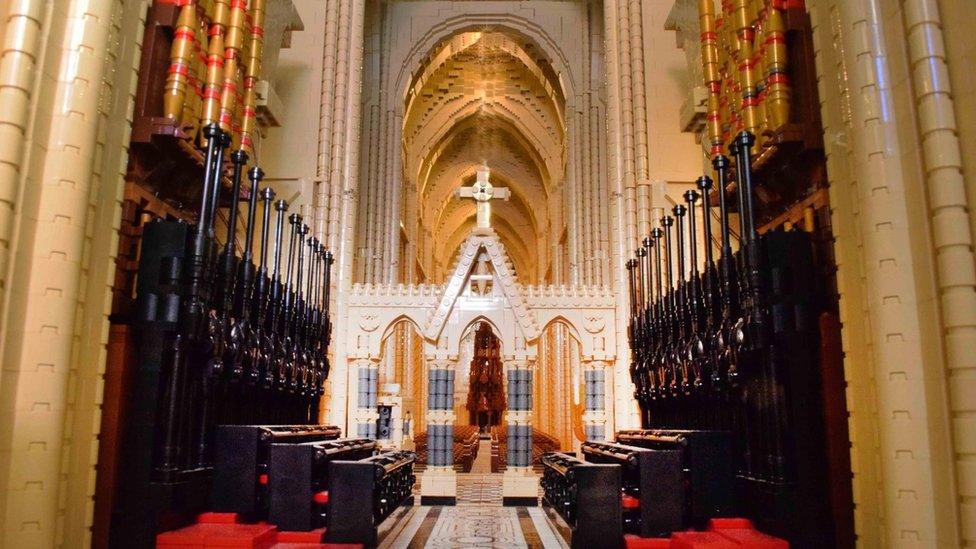 Lego model of Durham Cathedral