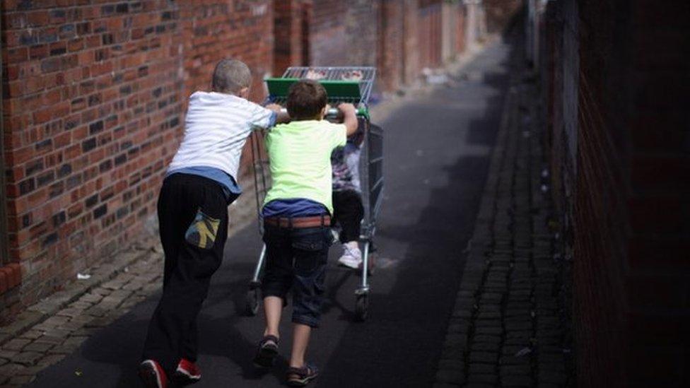 pushing a trolley