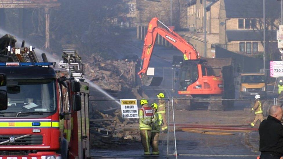 Demolition under way