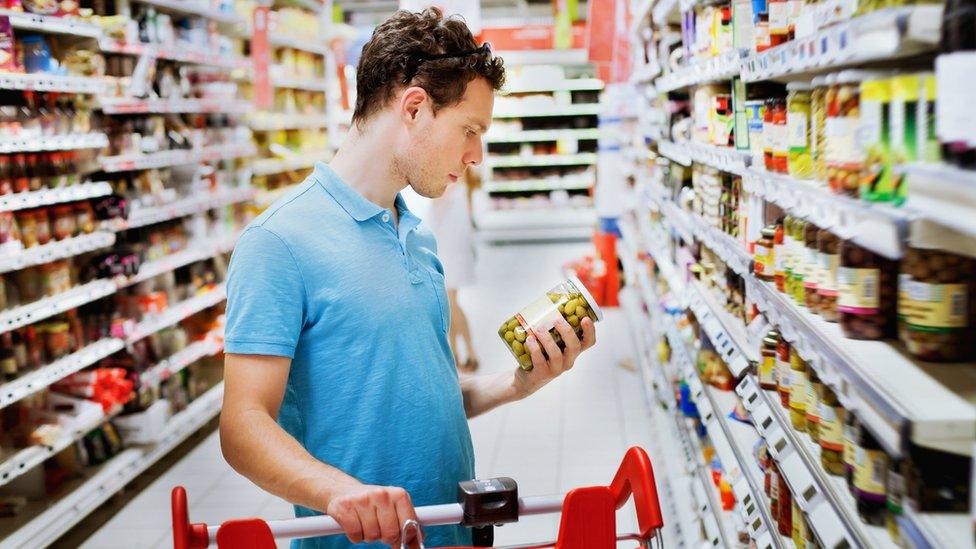 Man in supermarket