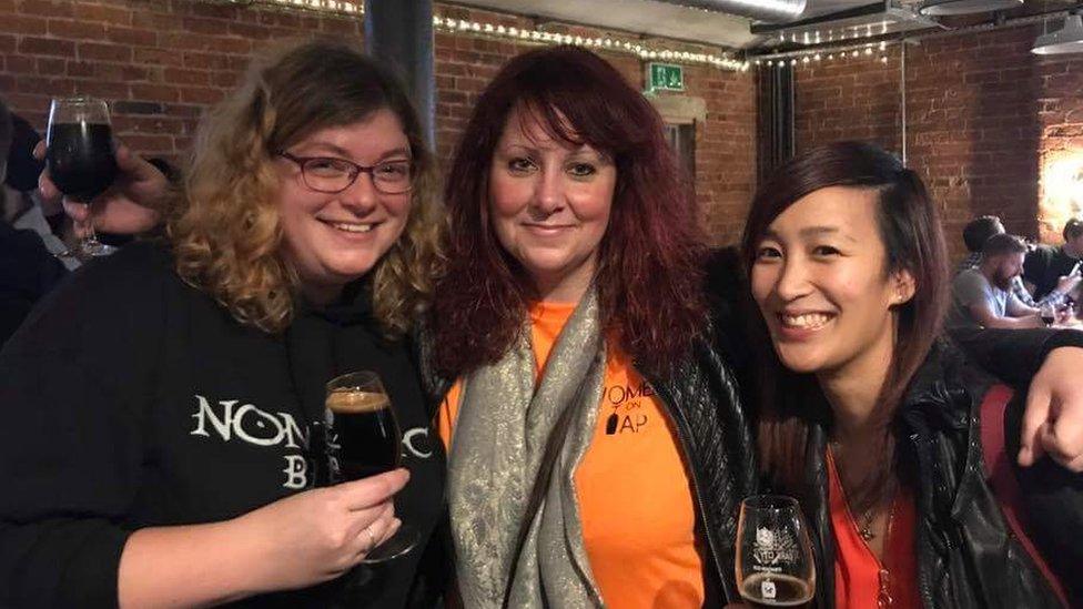 Rachel Auty of Women on Tap with Nicky Kong of the Crown and Kettle and Katie Marriott owner of Nomadic Beers