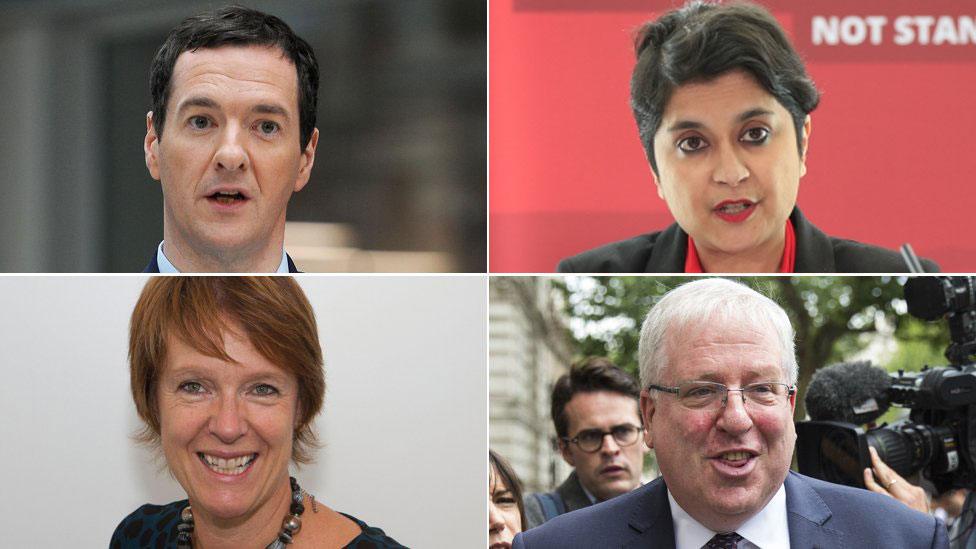 George Osborne, Shami Chakrabarti, Caroline Spelman, Patrick McLoughlin