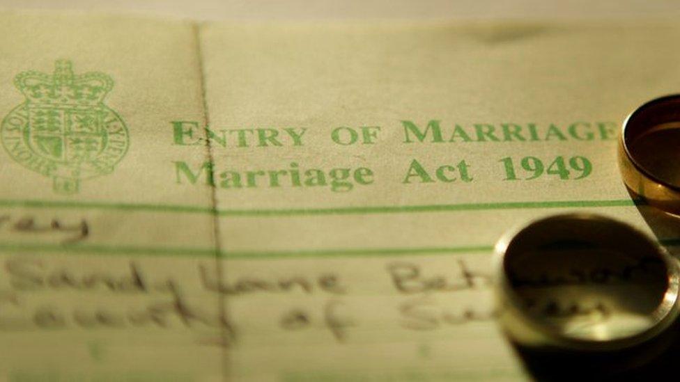 Marriage certificate