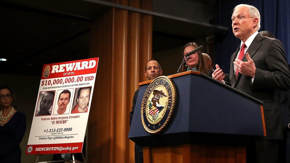 US Attorney General Jeff Sessions speaks during a news conference on October 16, 2018