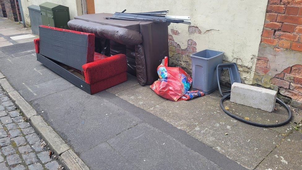 Croston Street Fly Tipped Waste