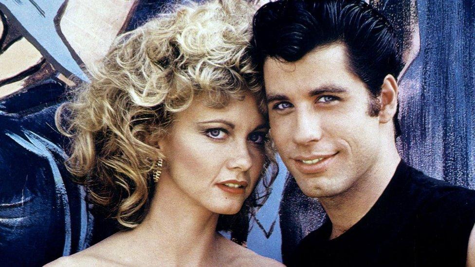 Olivia Newton-John and John Travolta