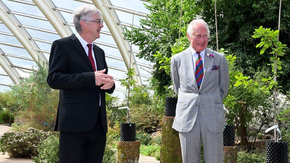 Mark Drakeford a'r Tywysog Charles