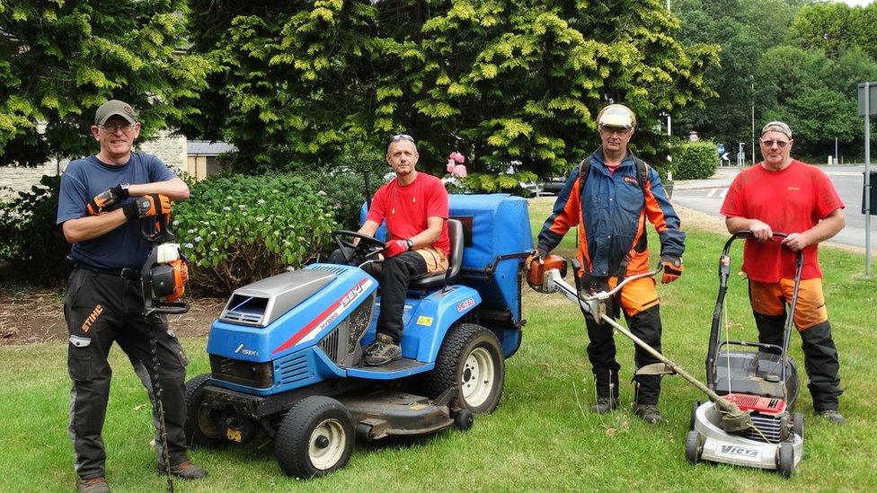 Gardening team at Glanryhd Hospital, Bridgend