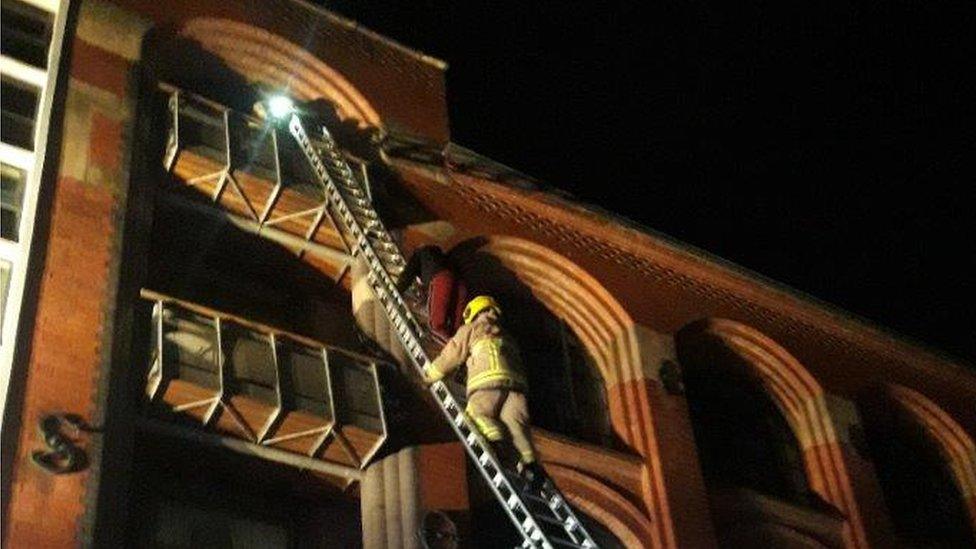 Firefighter at Concert Square