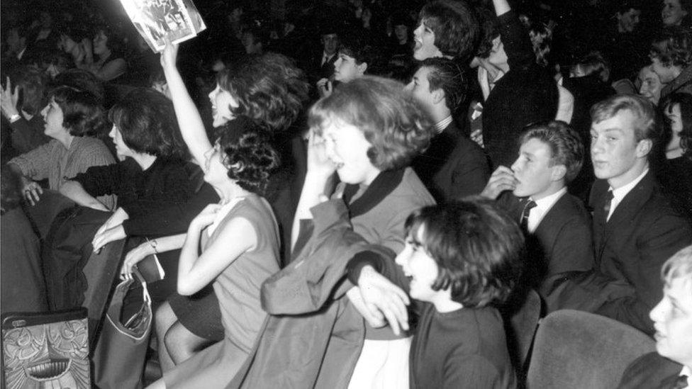 The Beatles playing at the Odeon in Leeds in 1963