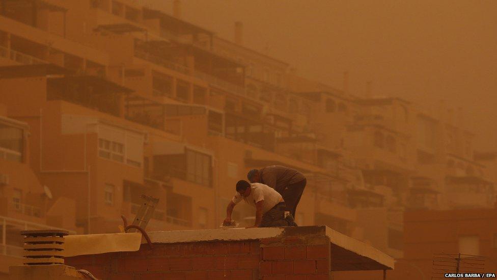 spain saharan dust cloud