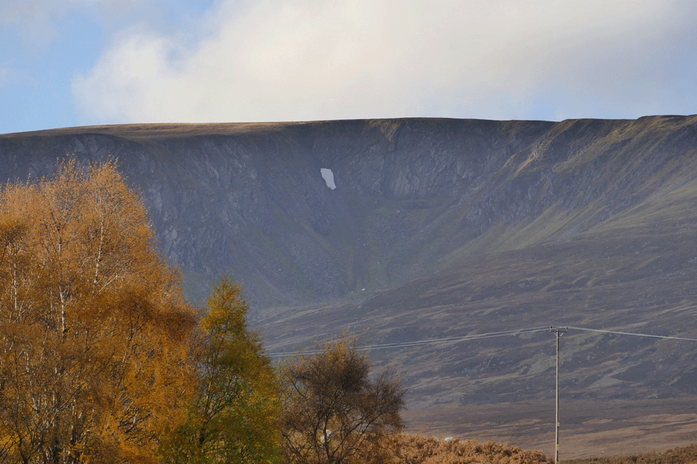 Snow patch on Creag Meagaidh