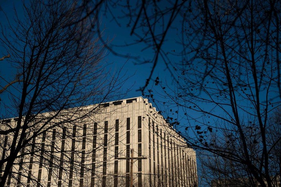 A view of the Russian embassy, 29 December, in Washington