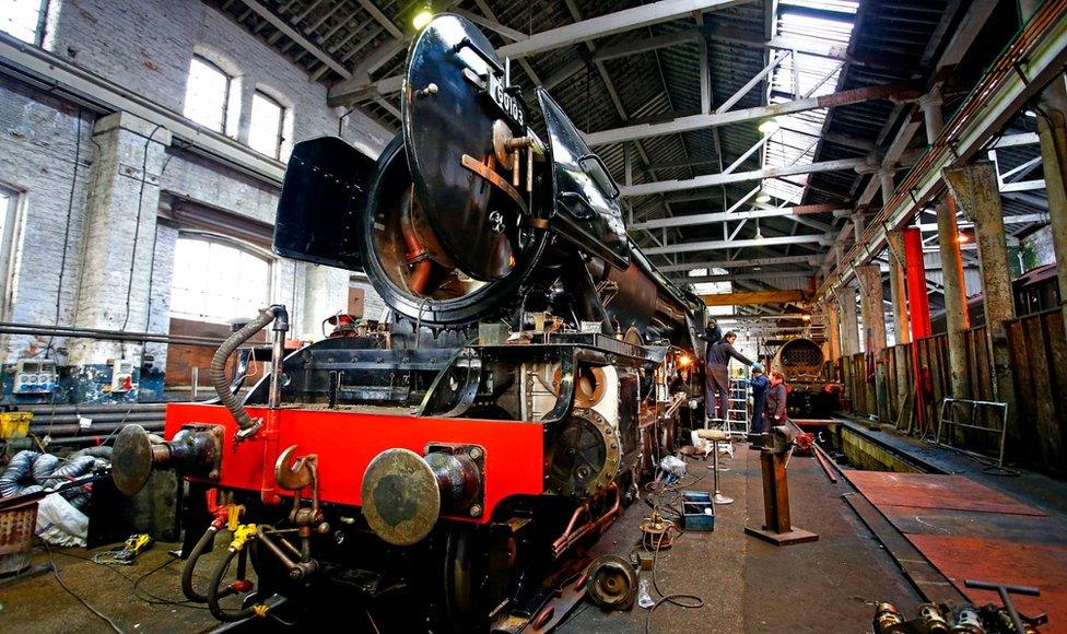 Flying Scotsman under repair