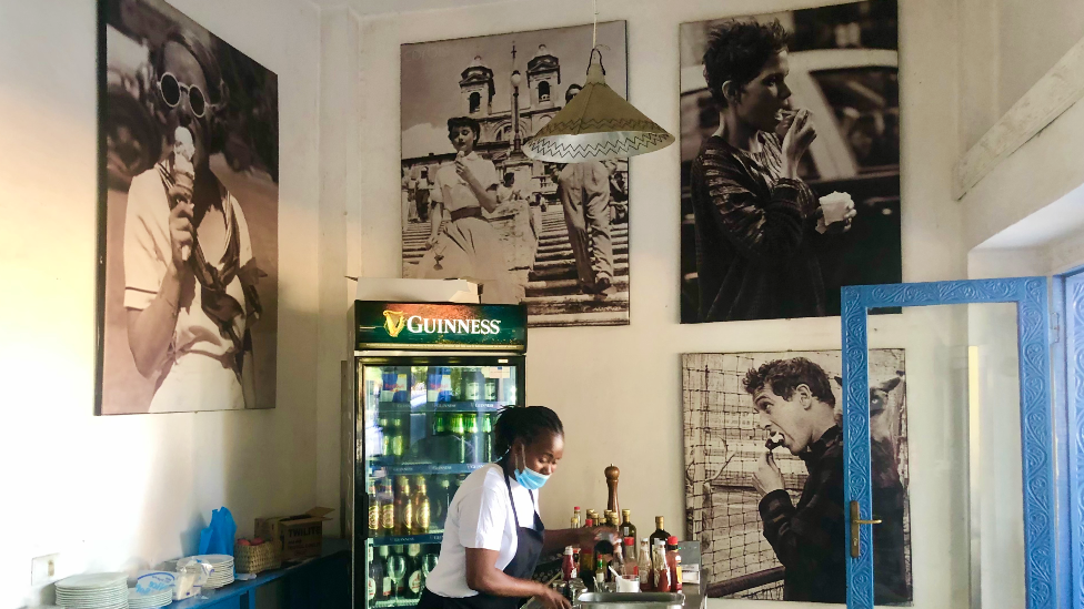 A gelato shop in Malindi, Kenya