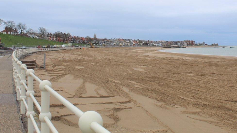 Rhos on Sea beach