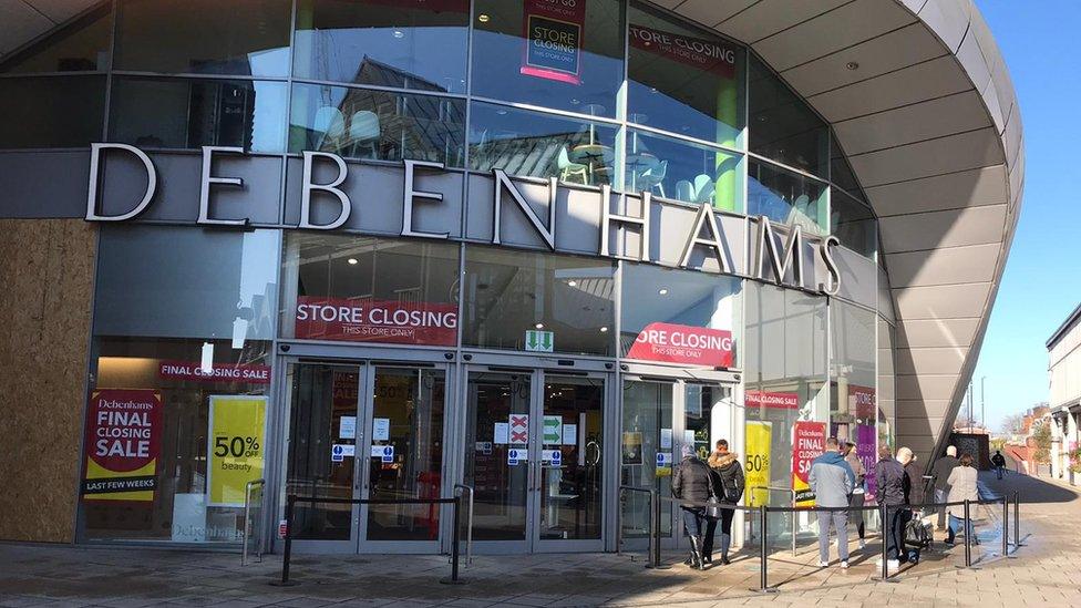 The former Debenhams in Bury St Edmunds