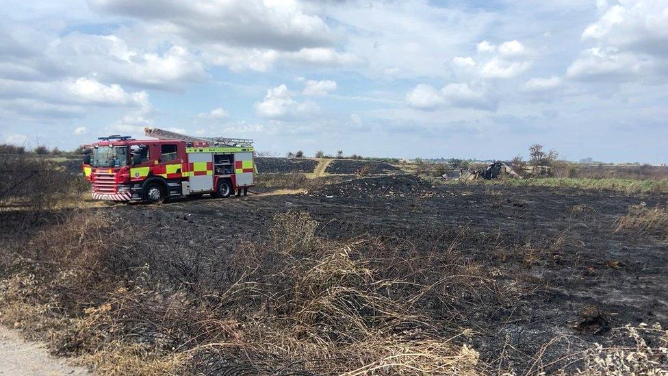 Aftermath of Joyce Green blaze