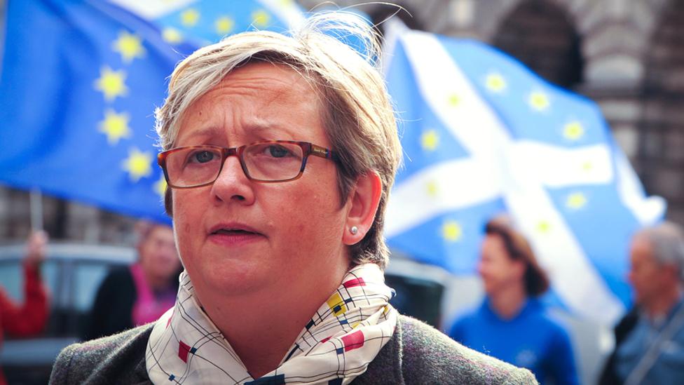 Joanna Cherry outside the Court of Session