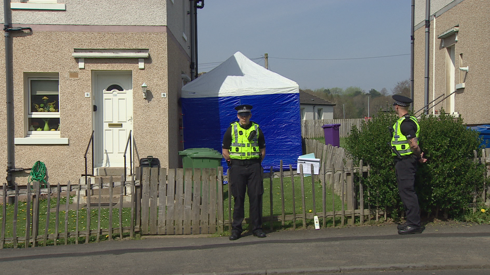 Police forensic tent